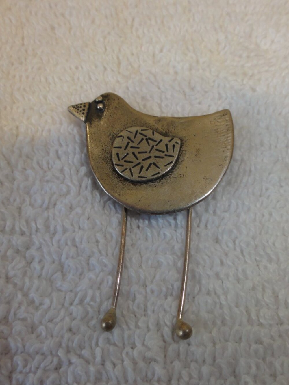 Vintage Chick-A-Doodle-Do Sterling Silver Pin Kathy Bransfield